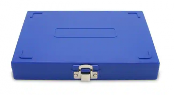 Premium Microscope Slide Box in Blue with Cork Lining